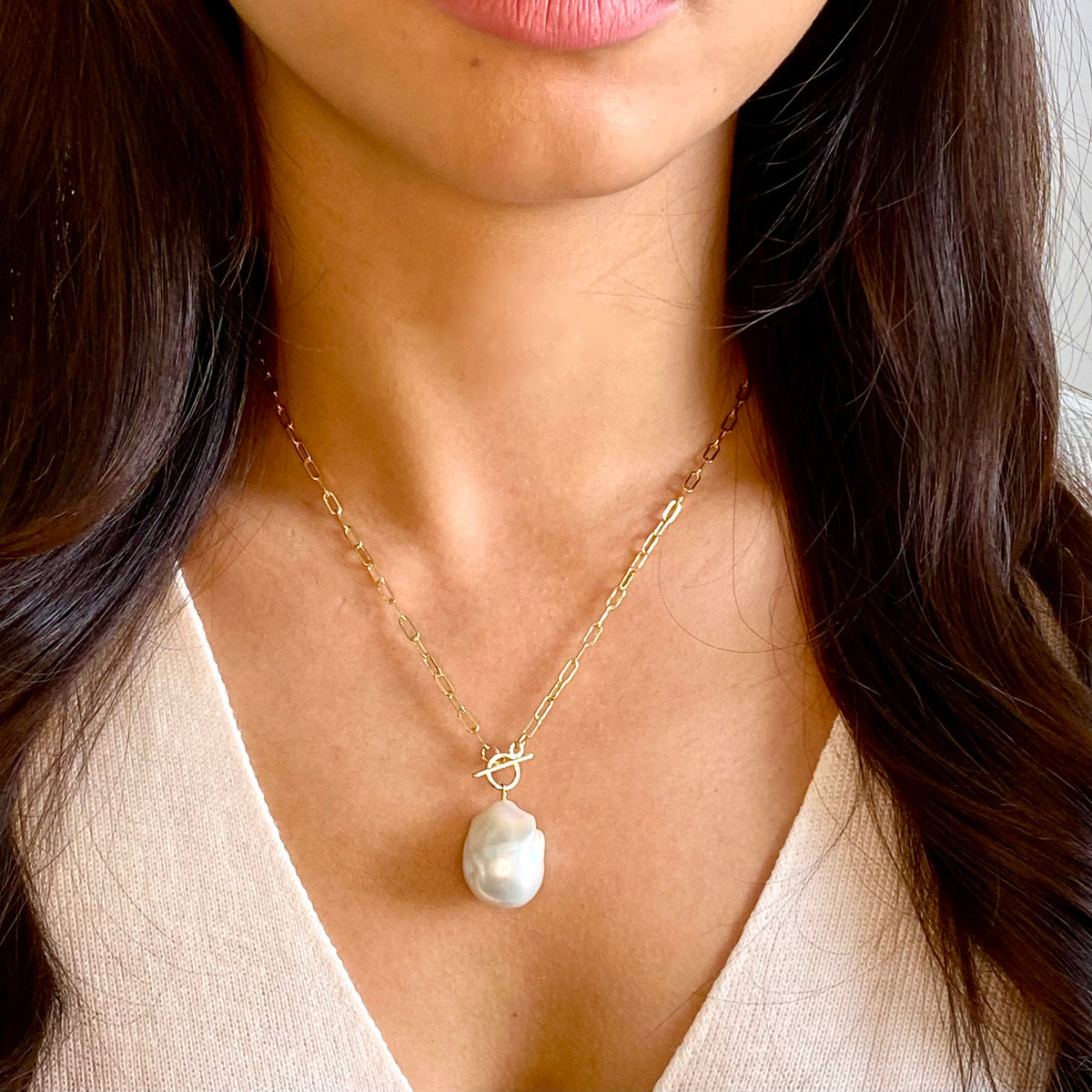 Baroque Pearl Statement Necklace | Tangerine Jewelry Shop