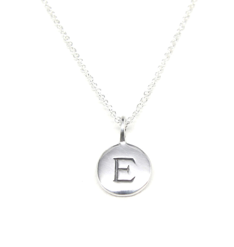 Silver Initial Charm Necklace
