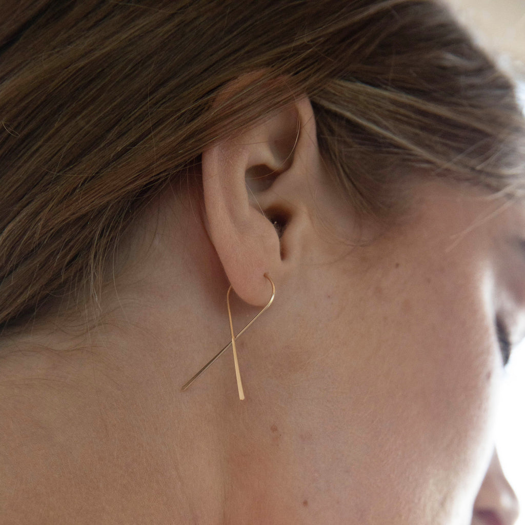 Ribbon Hoop Earrings