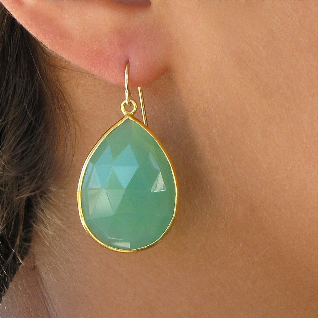 Large Emerald Drop Earrings