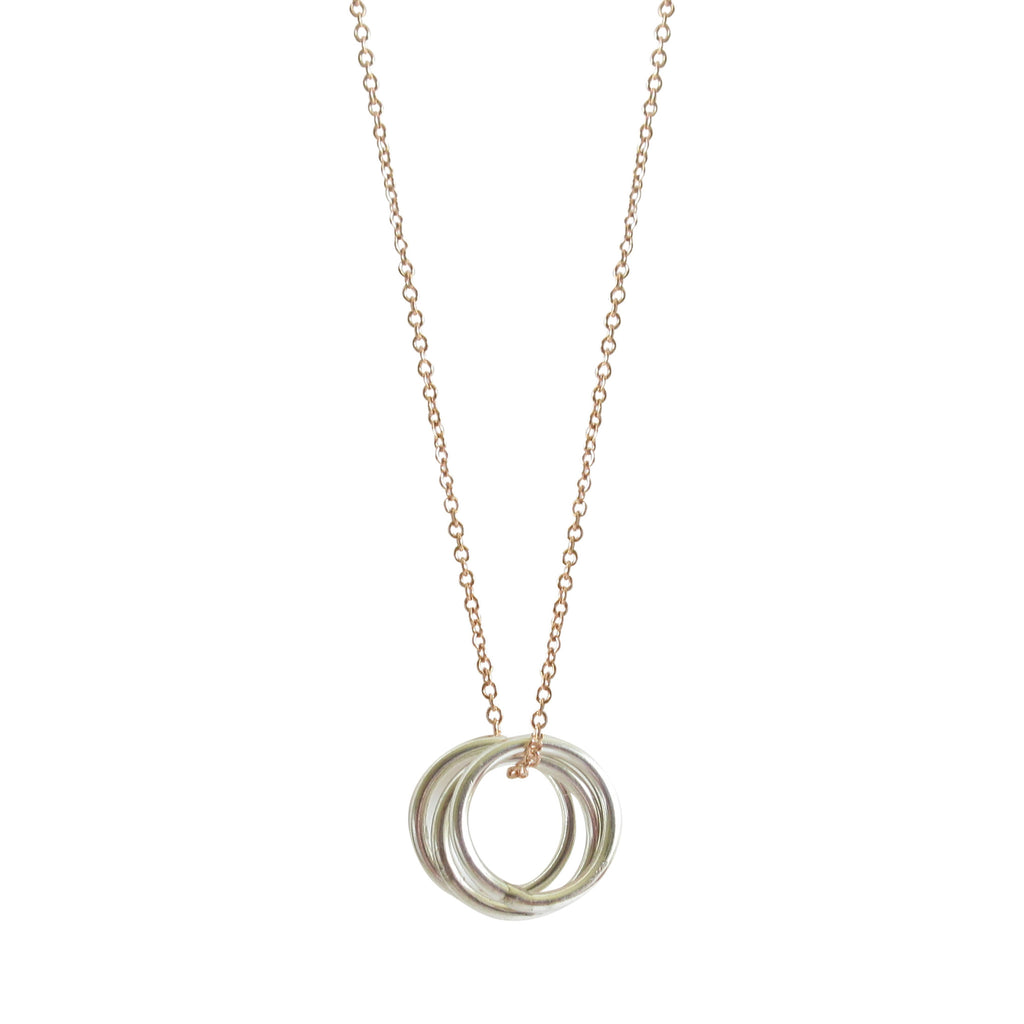 Triple Circle Pendant Necklace