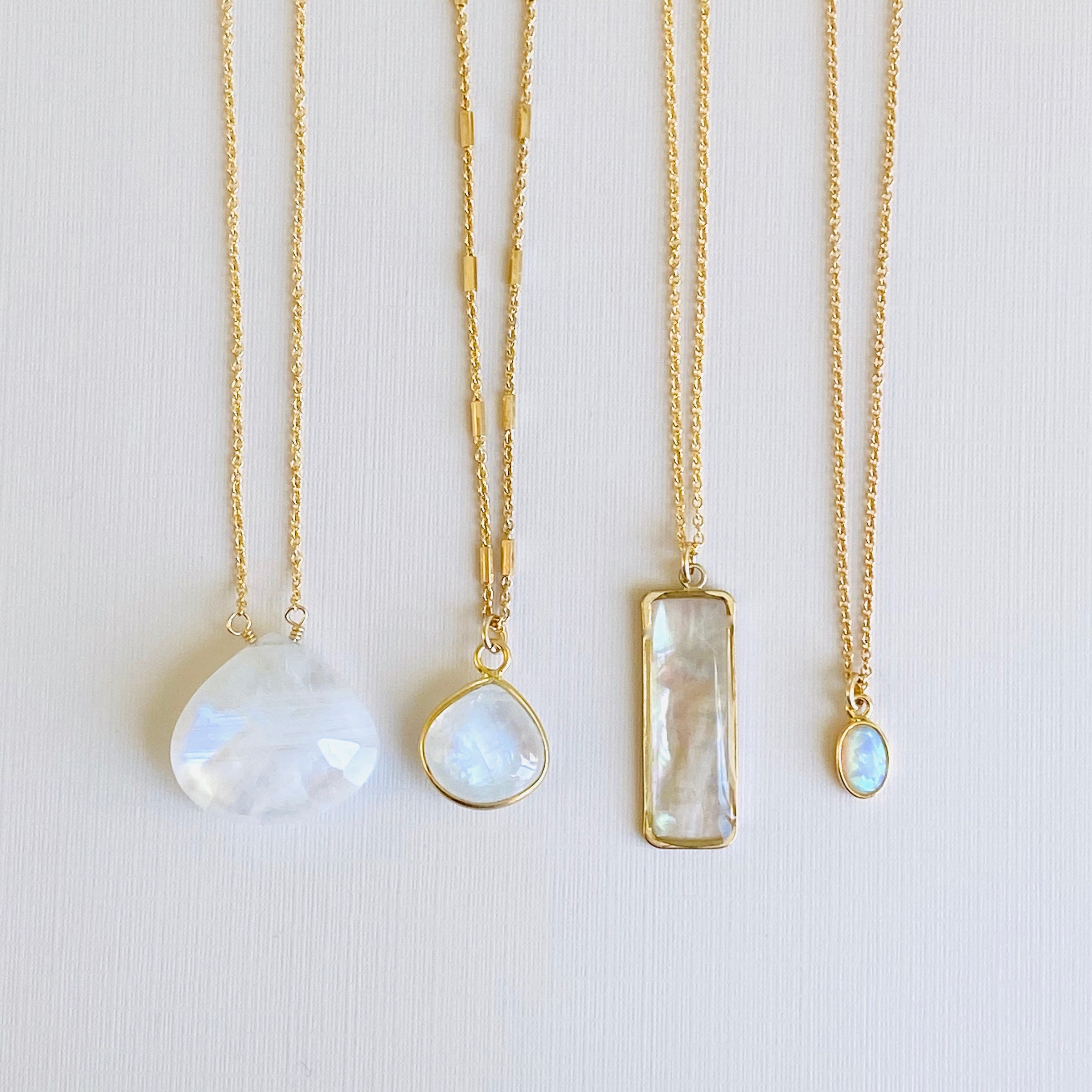 Rainbow Moonstone Necklace | Tangerine Jewelry Shop