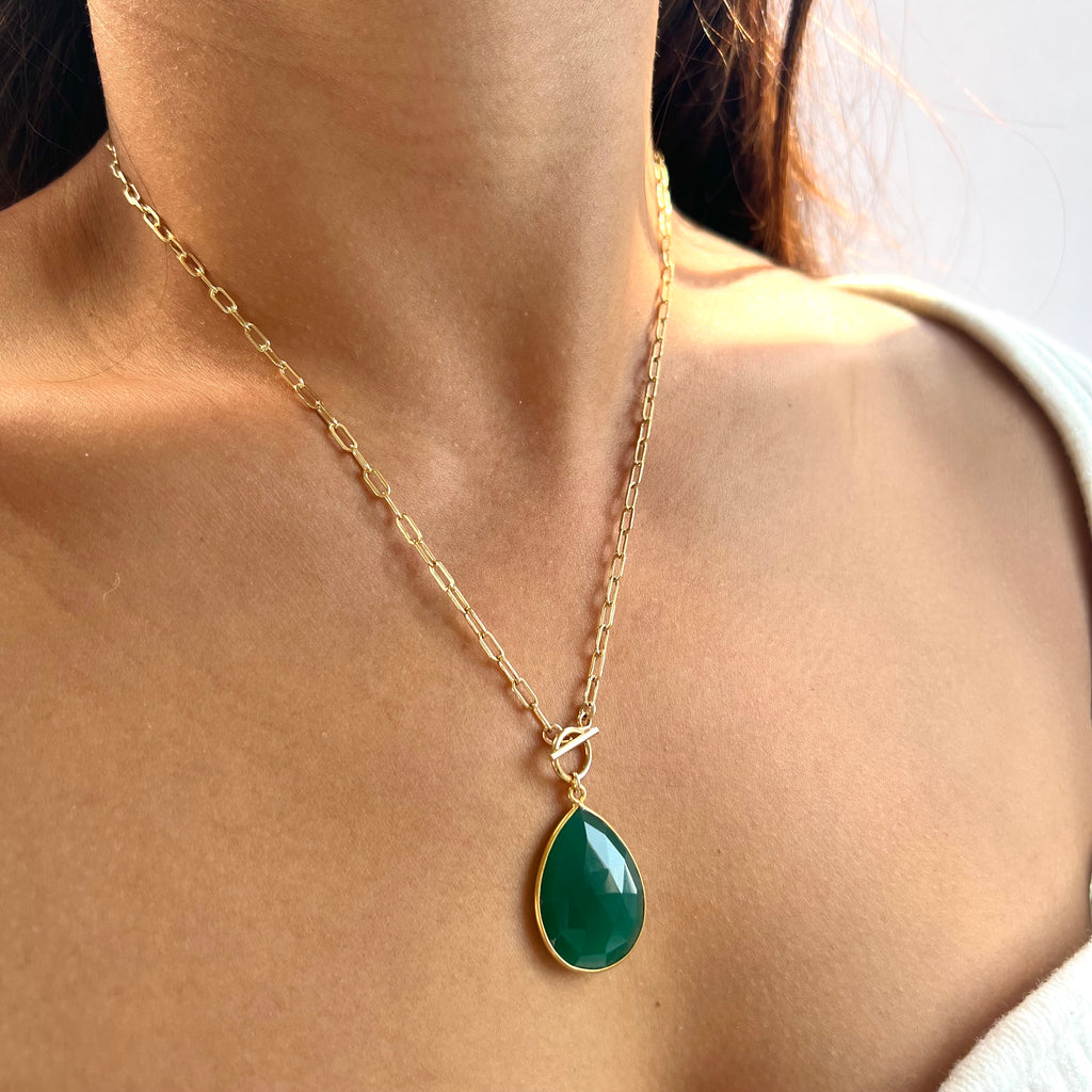 Lapis lazuli and emerald statement necklace by AS by Akansha Sethi |  Finematter