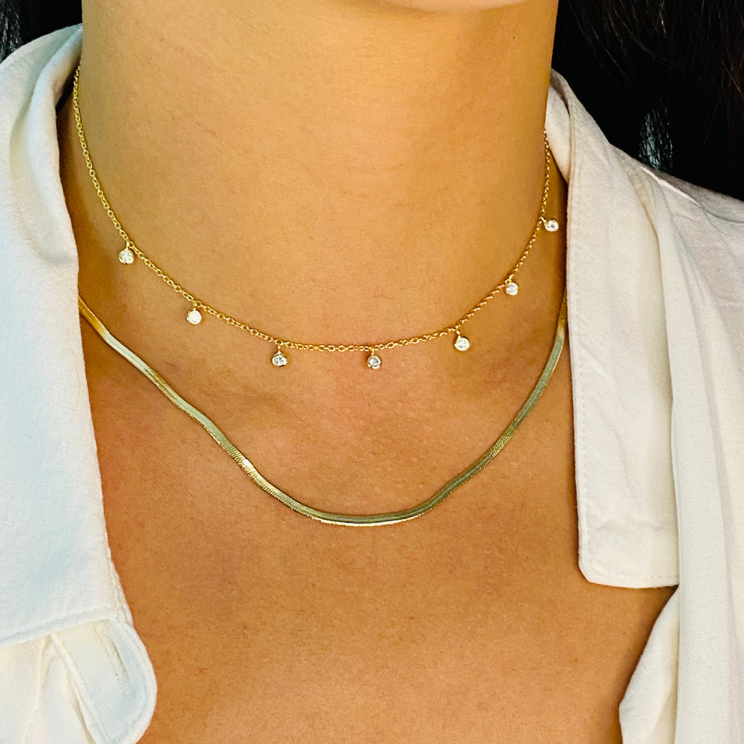 Herringbone Chain Necklace | Tangerine Jewelry Shop