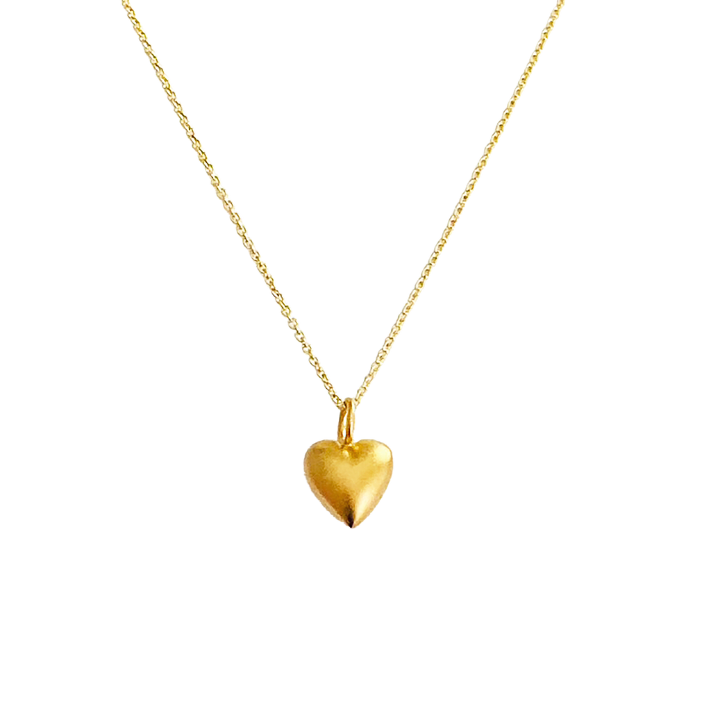 Puffed Heart Pendant Necklace