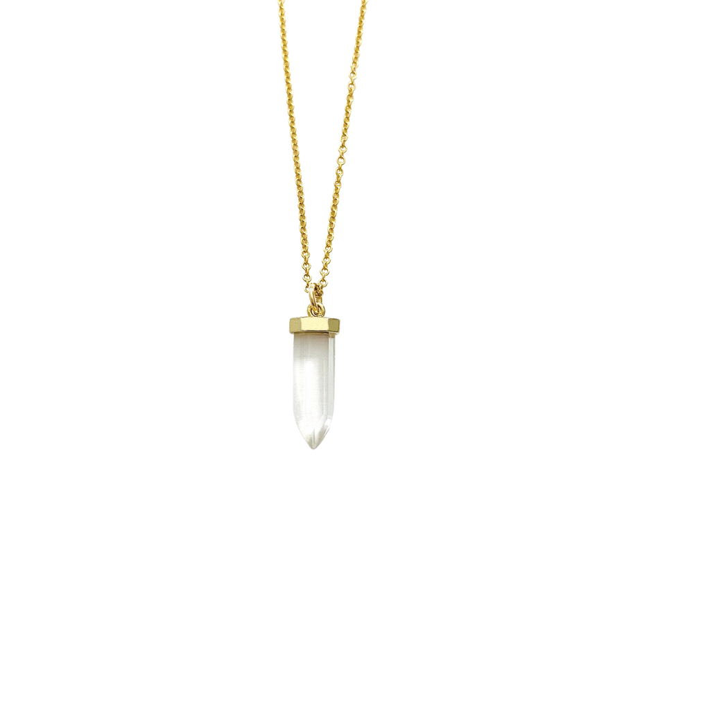 Crystal Pointed Pendant Necklace