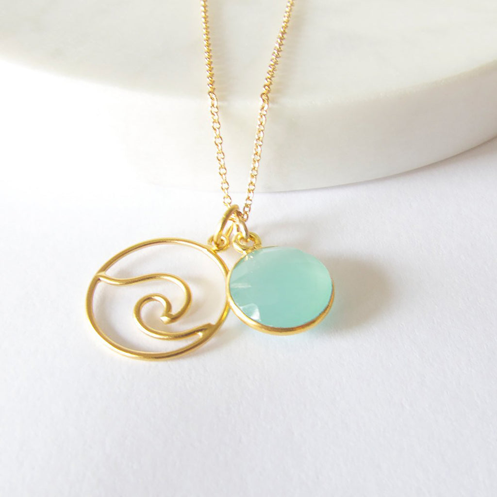 Wave Charm Necklace